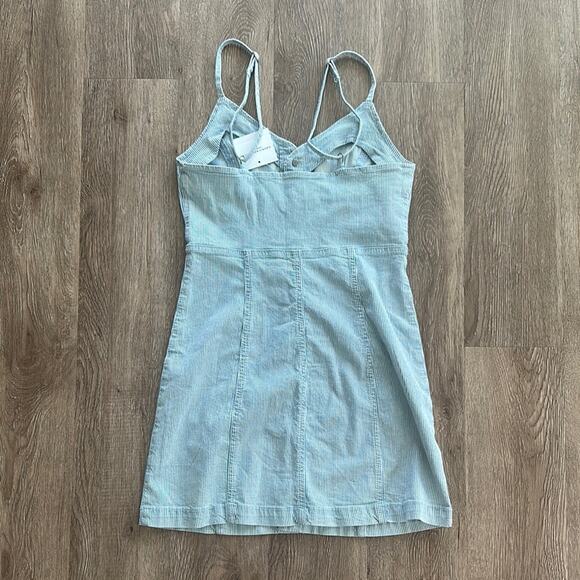 NWT American Eagle Blue & White Striped Railroad Button-Up Mini Dress Size XS - Picture 5 of 5